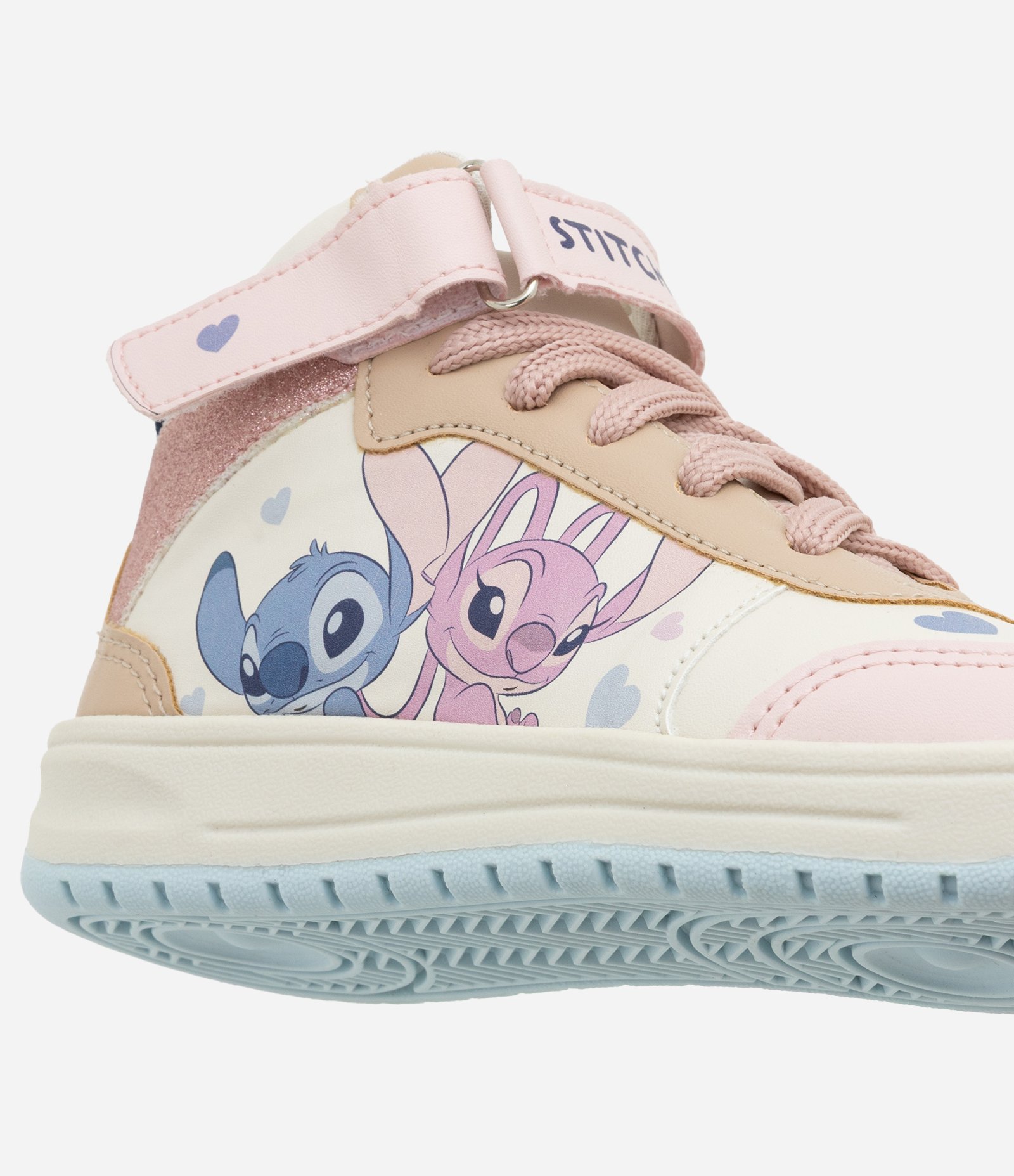 Tênis Abotinado Infantil com Estampa Stitch e Angel - Tam 28 o 34 Rosa 5