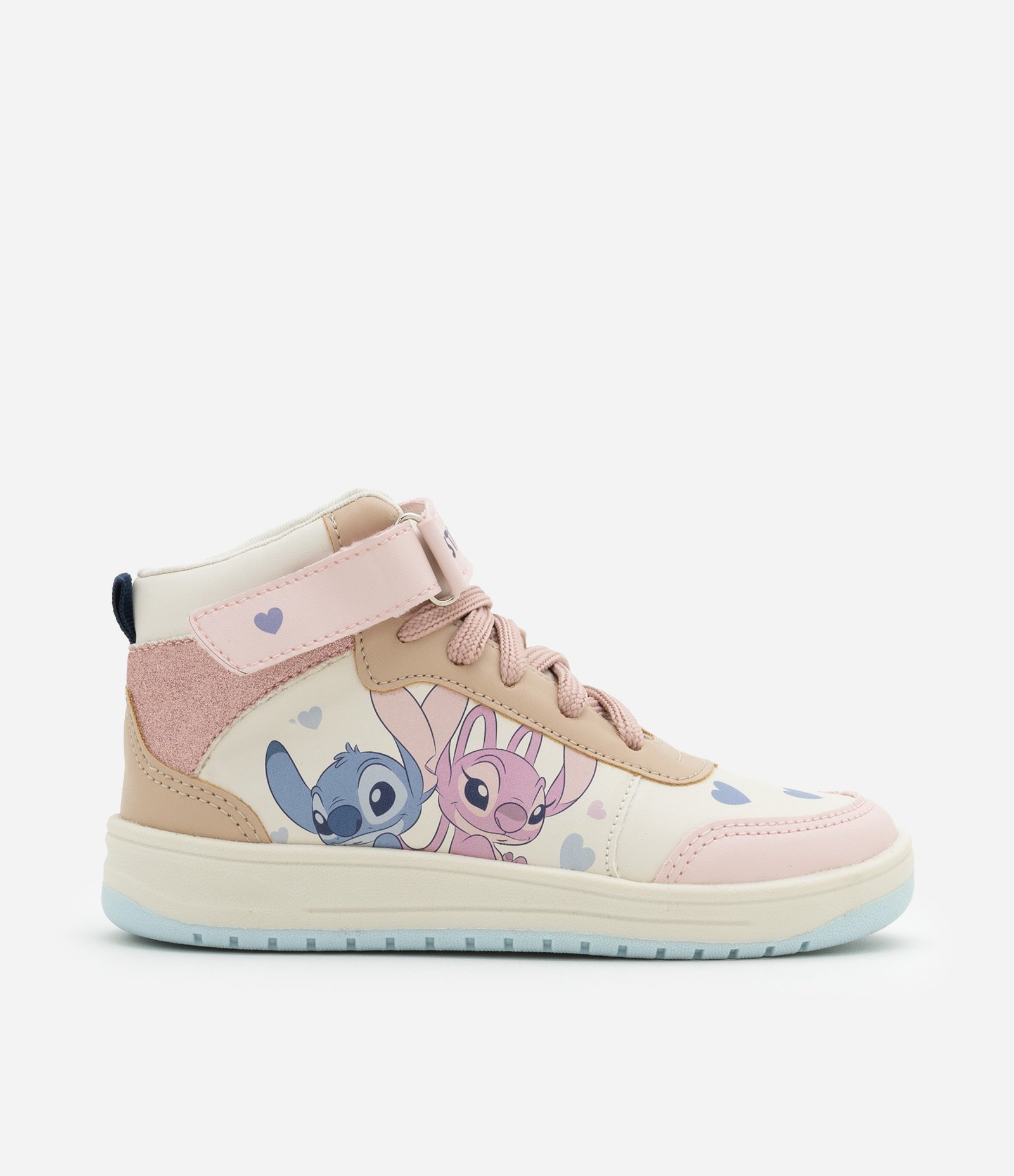 Tênis Abotinado Infantil com Estampa Stitch e Angel - Tam 28 o 34 Rosa 6