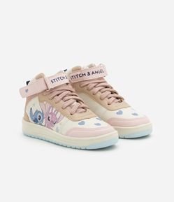 Tênis Abotinado Infantil com Estampa Stitch e Angel - Tam 28 o 34