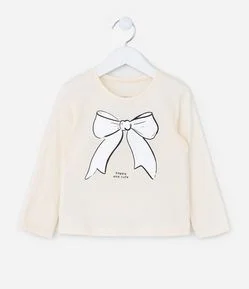Blusa Infantil com Estampa de Laço - Tam 1 a 6 Anos