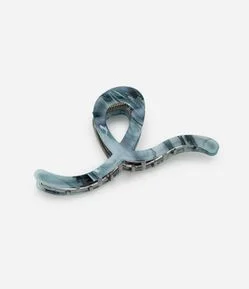 Piranha De Cabelo em Resina com Estampa Grafite Marmorizada