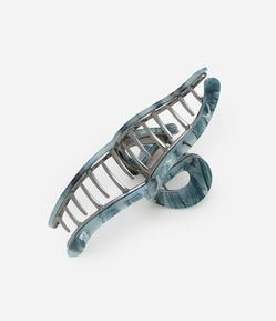 Piranha De Cabelo em Resina com Estampa Grafite Marmorizada