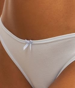 Kit 02 Calcinha Biquíni Fio Duplo em Algodão