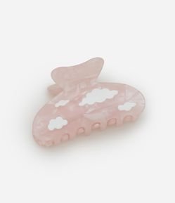 Piranha de Cabelo Marmorizada com Detalhes de Nuvens