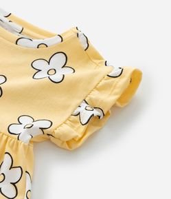 Vestido Infantil com Estampa Florzinhas - Tam 1 a 6 Anos