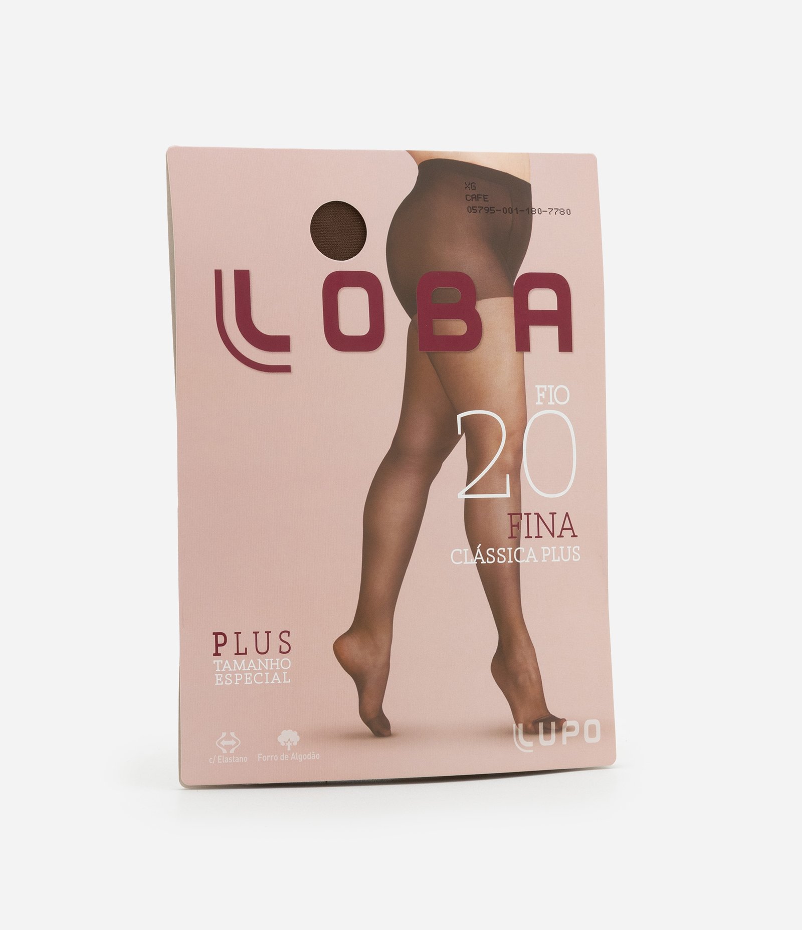 Meia Calça em Poliamida Fio 20  Loba Curve & Plus Size Bege Médio 2
