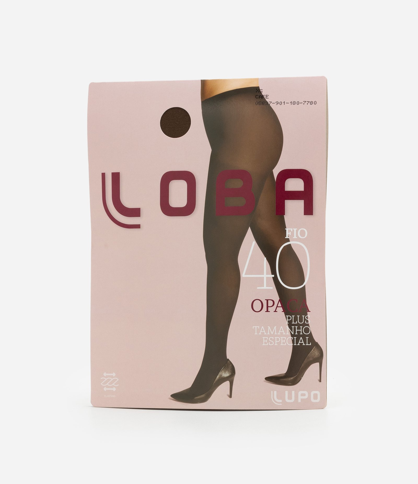 Meia Calça em Poliamida Fio 40 Loba Curve & Plus Size Marrom 2