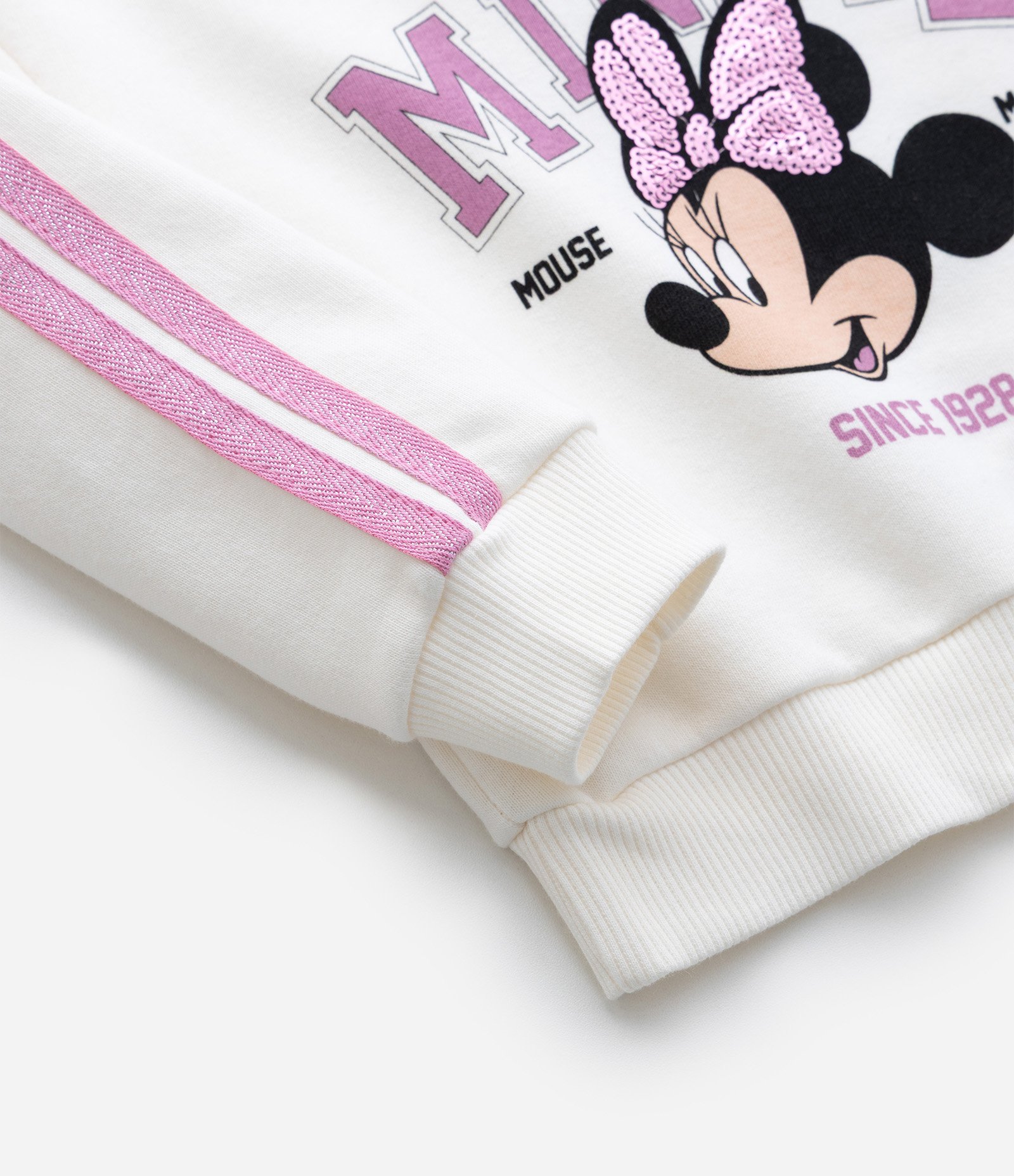 Conjunto Infantil com Bordado Paetê e Estampa Minnie - Tam 1 a 6 Anos Rosa 9
