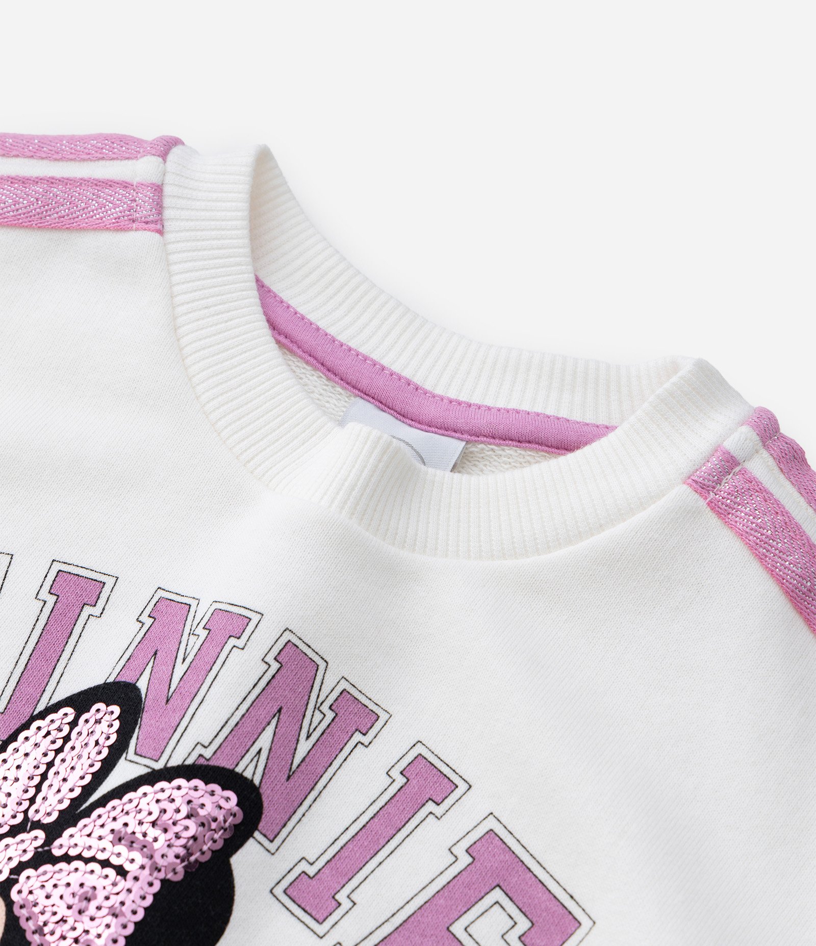 Conjunto Infantil com Bordado Paetê e Estampa Minnie - Tam 1 a 6 Anos Rosa 10