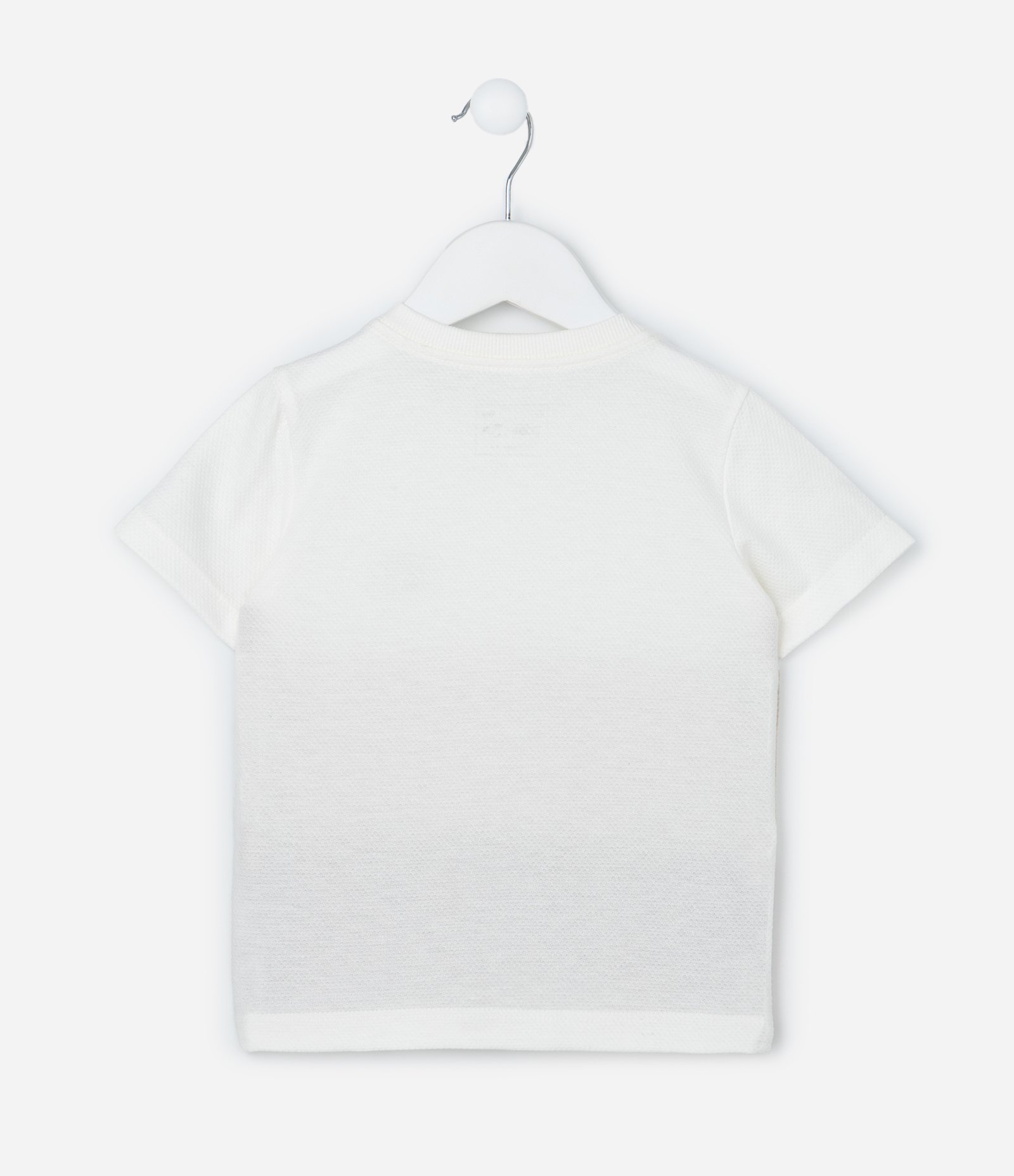 Camiseta Texturizada Infantil com Blocos de Cores e Bordado - Tam 1 a 6 anos Marrom 2