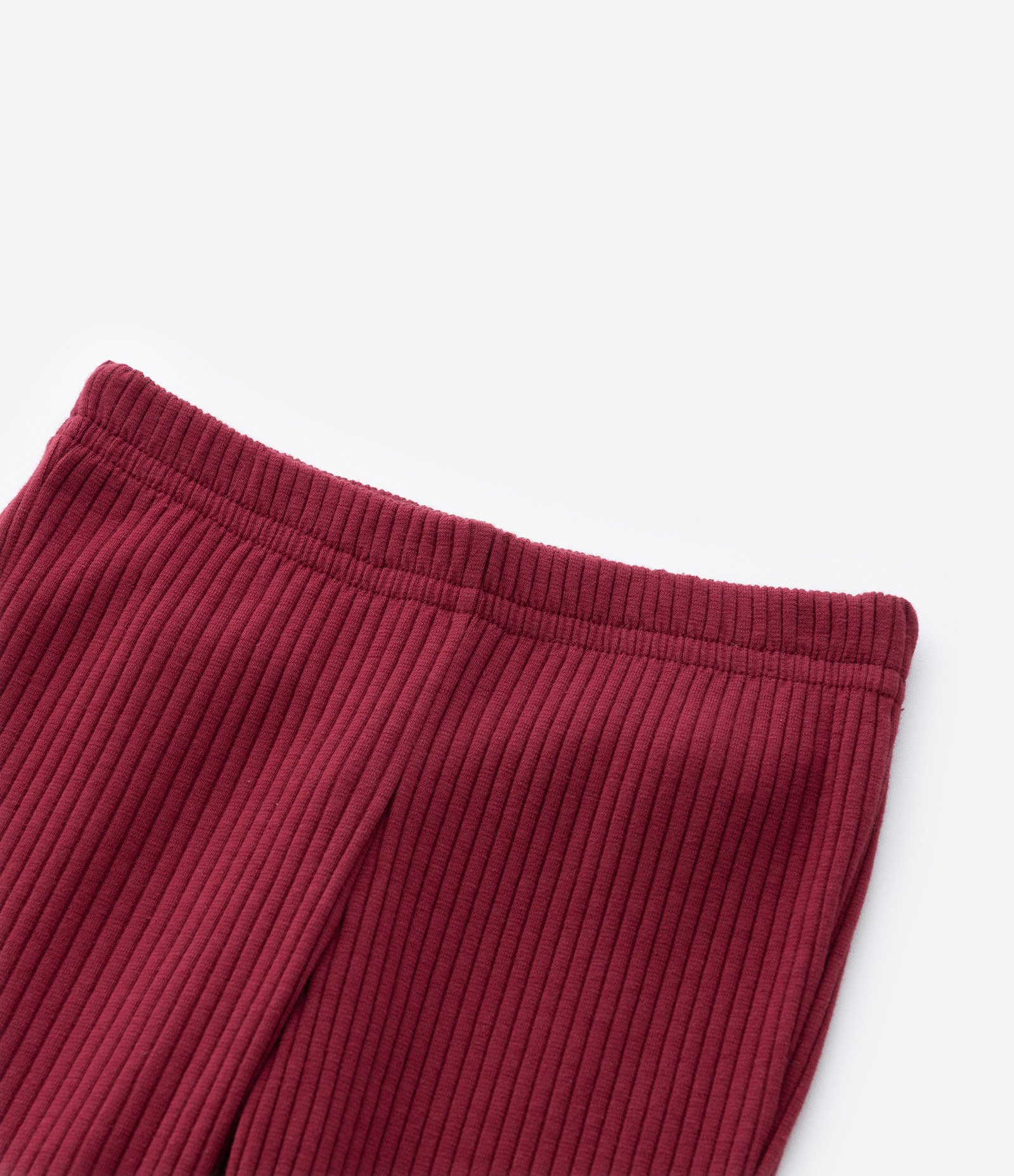 Calça Flare Infantil Canelada com Frufru na Barra - Tam 1 a 6 Anos Vermelho 5