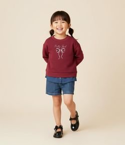 Casaco Infantil em Moletom com Barra Diferenciada - Tam 1 a 6 Anos