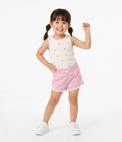 Short Runner Infantil com Detalhes Contrastantes - Tam 1 a 6 Anos