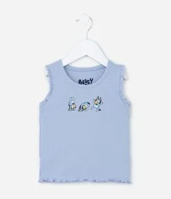 Regata Infantil em Ribana com Estampa Bluey - Tam 1 a 6 Anos