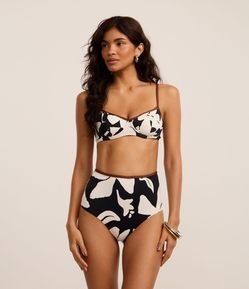 Biquíni Calcinha Hot Pants em Microfibra com Estampa Floral