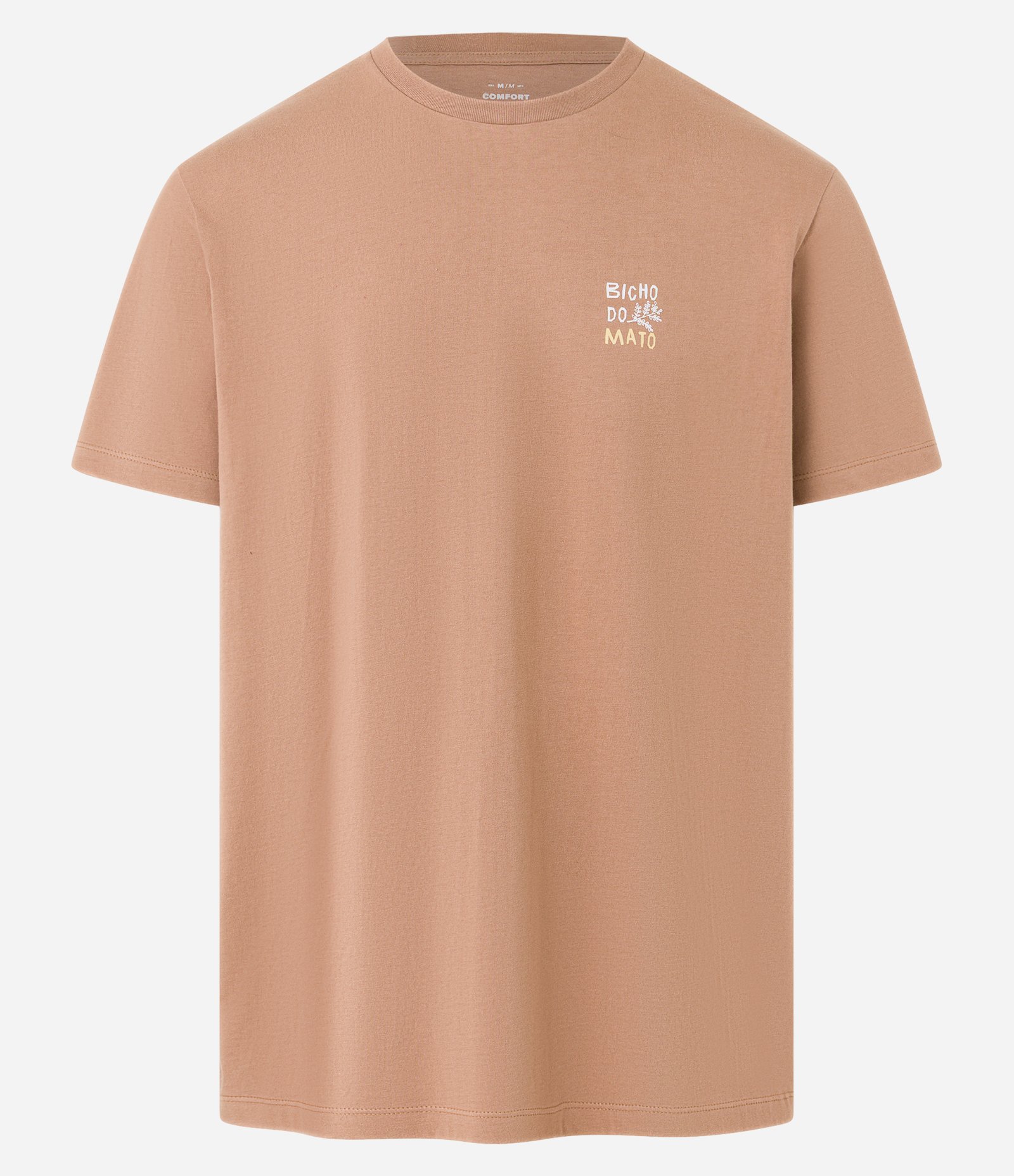 Camiseta Comfort em Algodão com Estampa de Animais Bicho do Mato Marrom 1