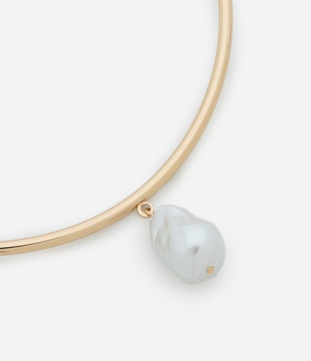 Colar Choker Rígida com Perola Sintética