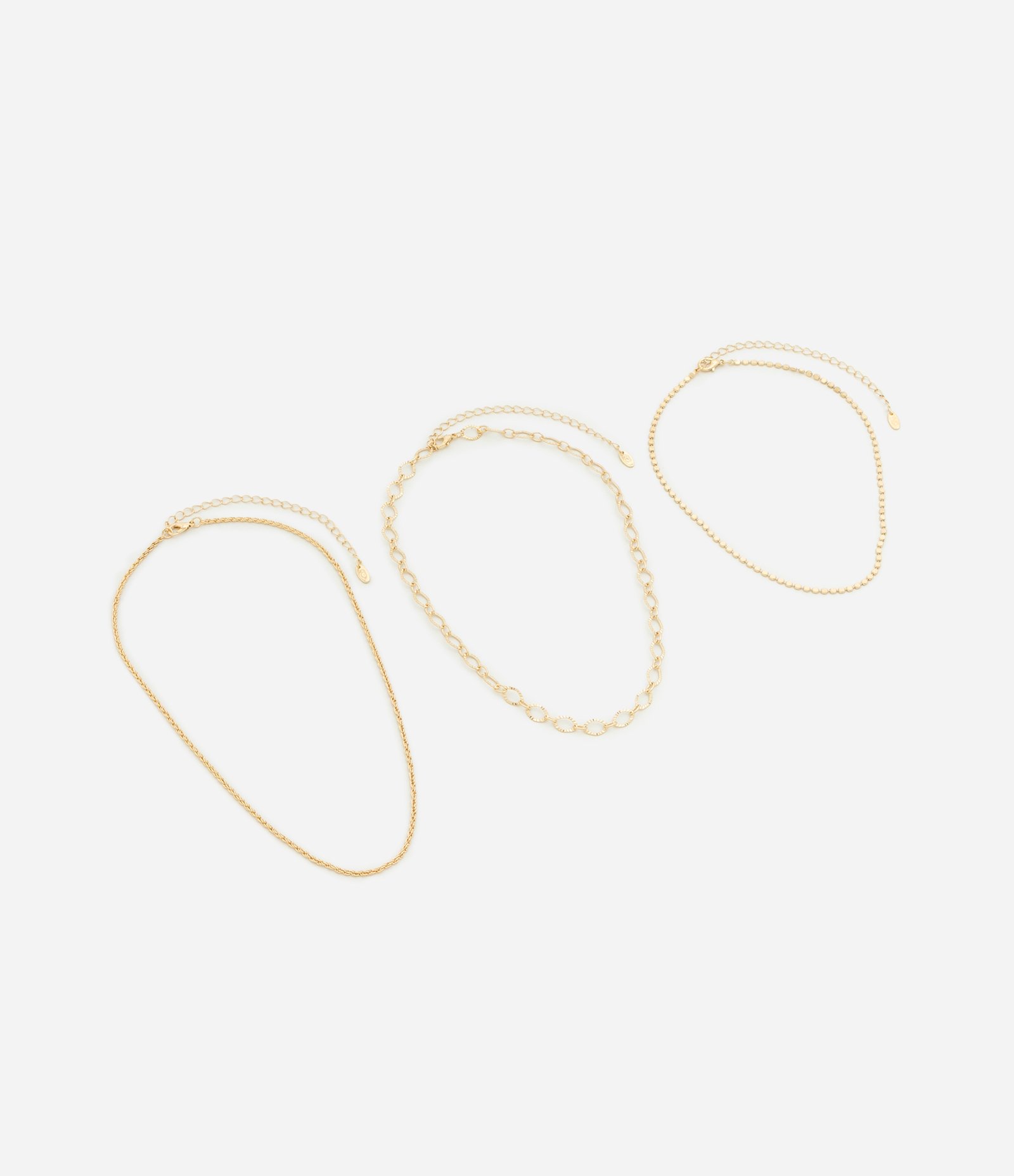 Colar Camadas com Correntes Diversas Dourado 2