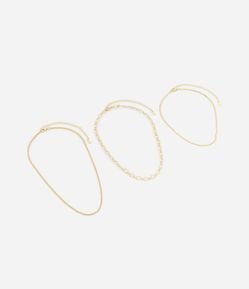 Colar Camadas com Correntes Diversas