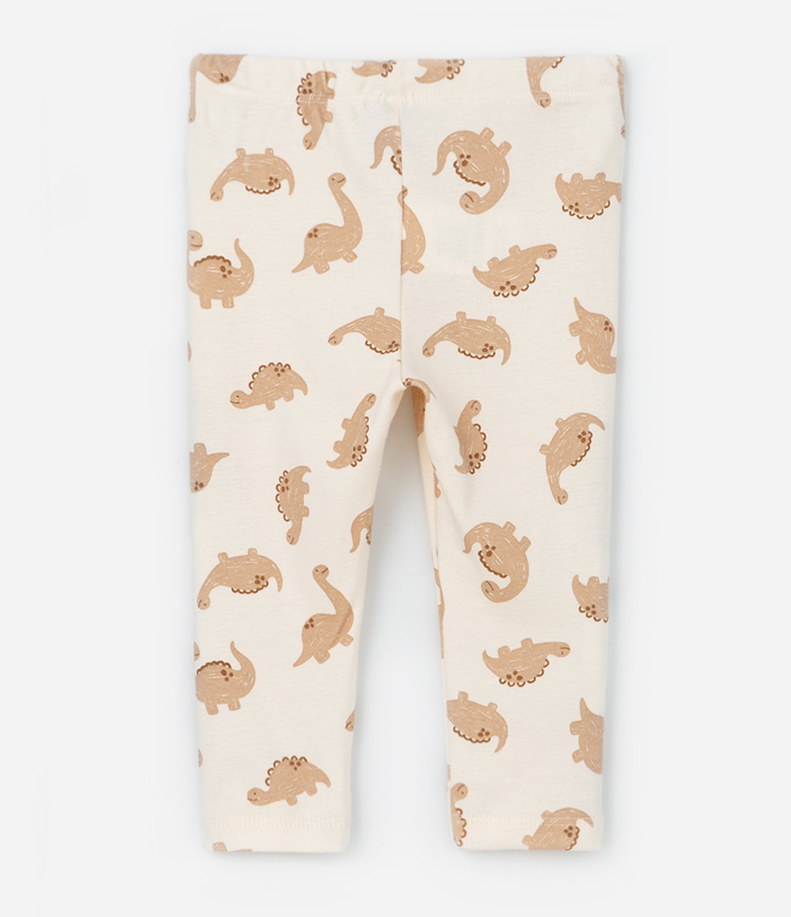 Conjunto Body e Calça em Ribana com Estampa de Dinossauro - Tam RN a 18 Meses Bege 6