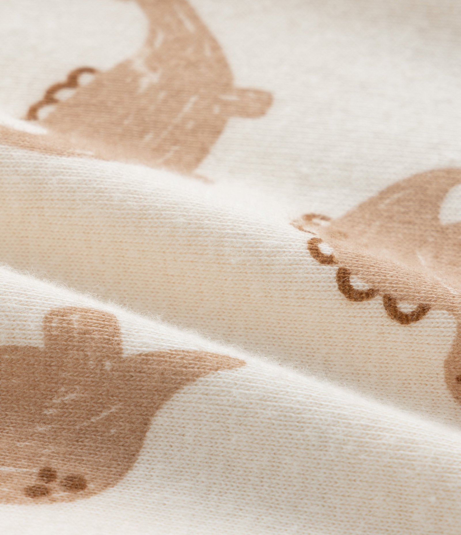 Conjunto Body e Calça em Ribana com Estampa de Dinossauro - Tam RN a 18 Meses Bege 8