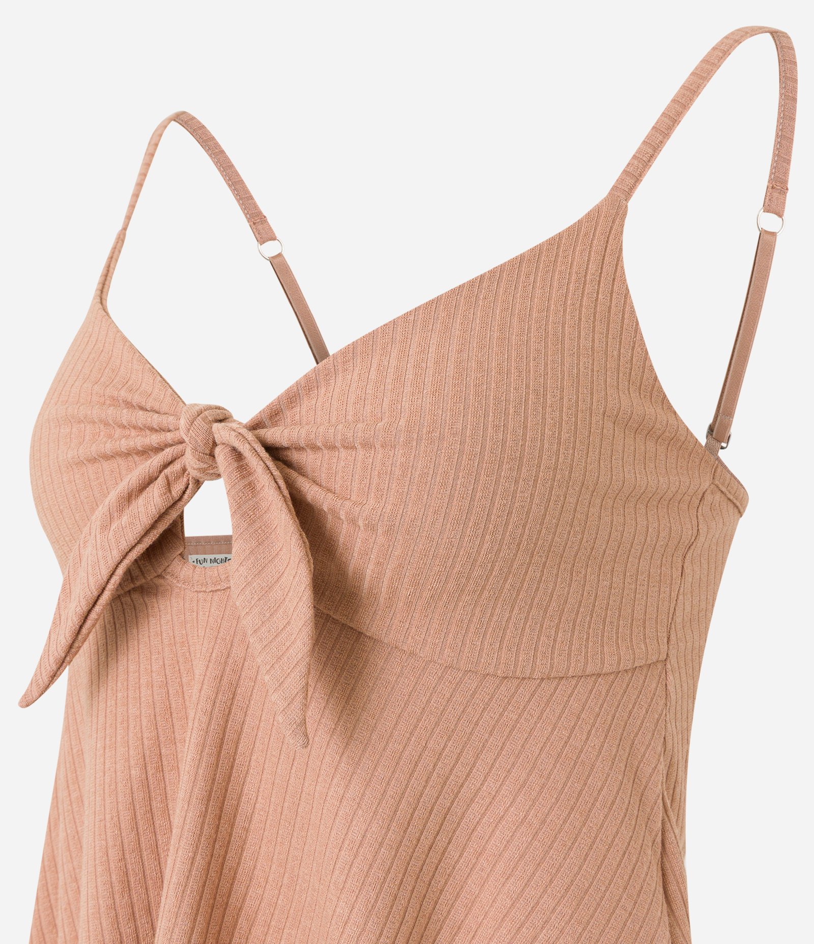 Pijama Short Doll em Ribana com Detalhe de Nózinho Marrom 6