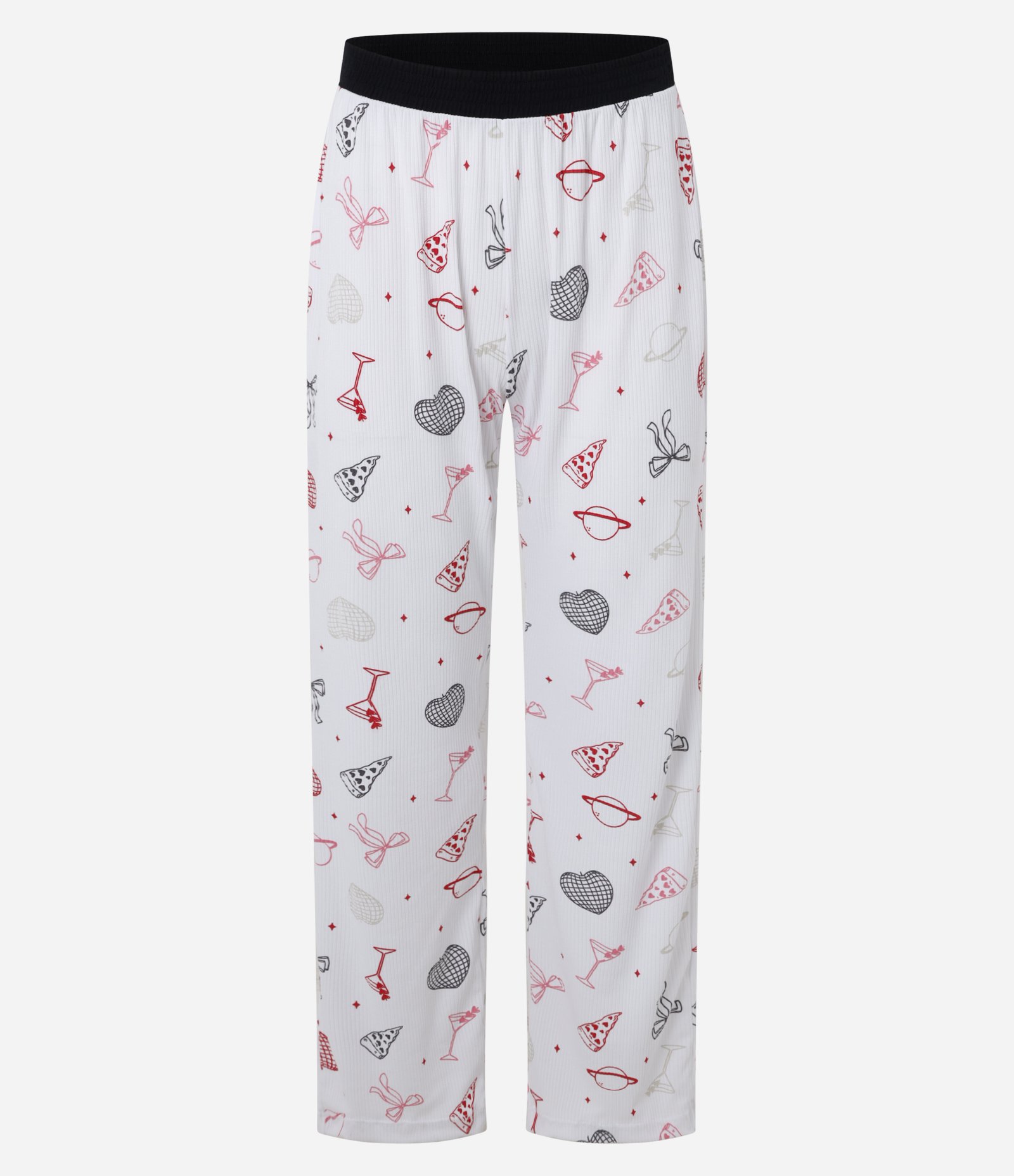 Pijama Longo com Estampa Ícones Diversos Preto 7