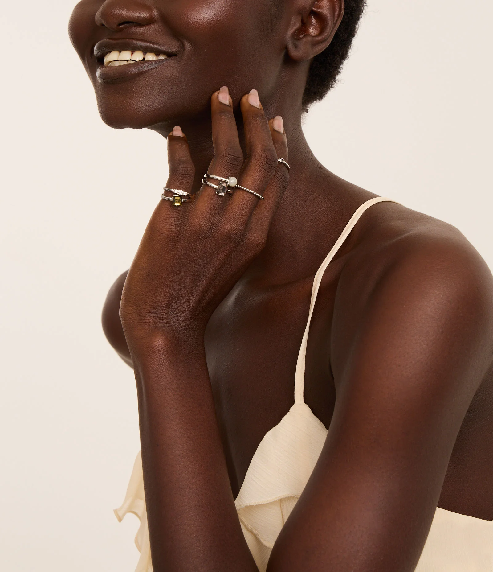 Kit 06 Anéis Diversos Prata 1