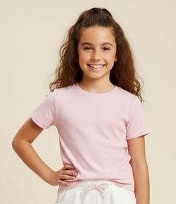 Blusa Infantil em Ribana Liso Básica - Tam 5 a 14 Anos