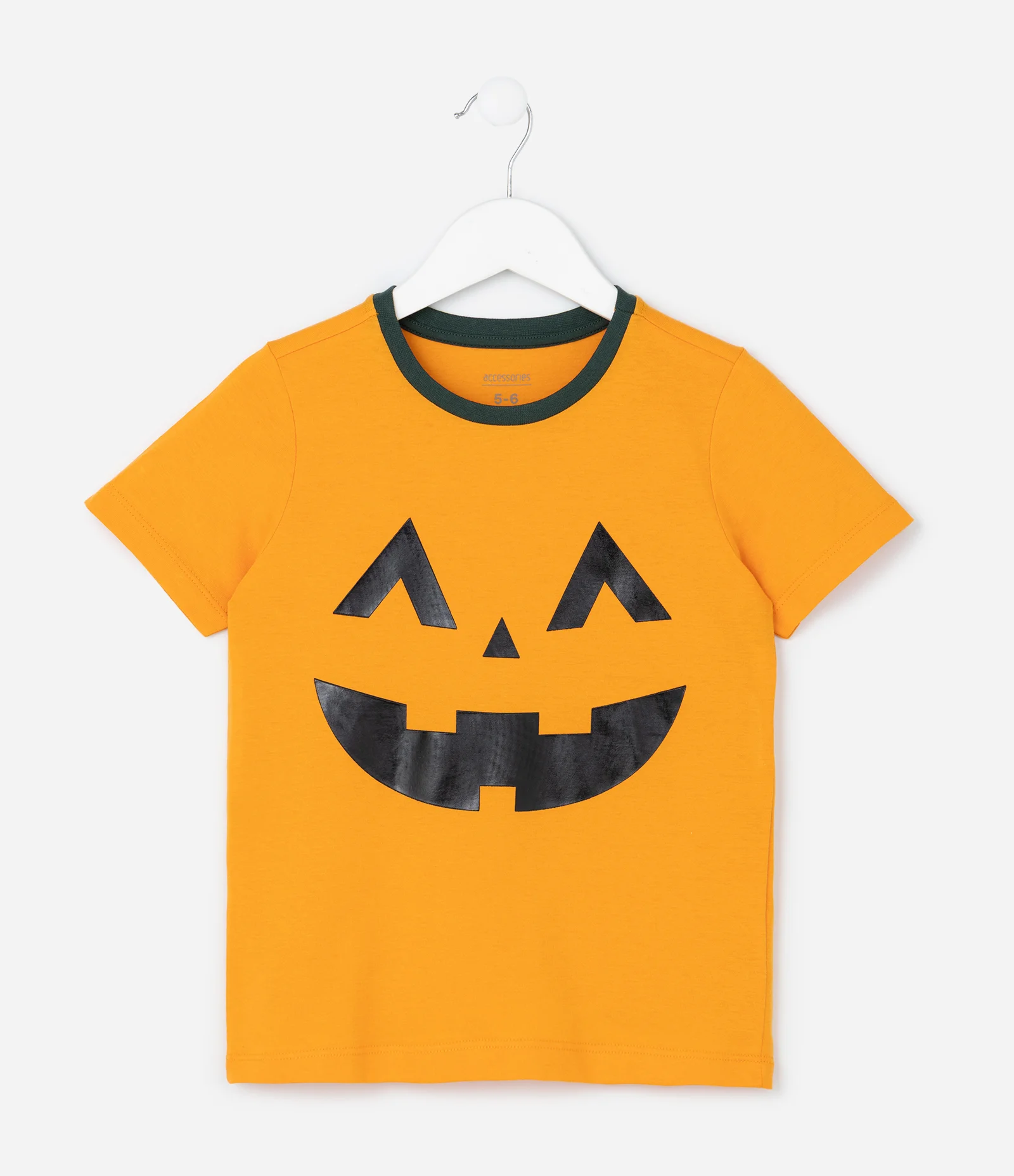 Pijama Infantil com Estampa Abóbora de Halloween - Tam 4 a 12 Anos Laranja 2