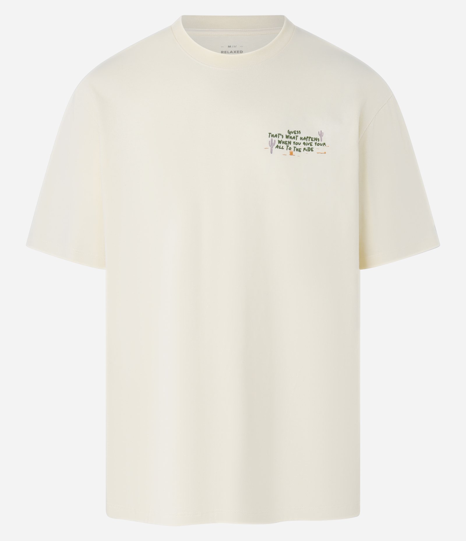 Camiseta Relaxed em Algodão com Estampa de Cavalo "Oops my boots" Bege 5