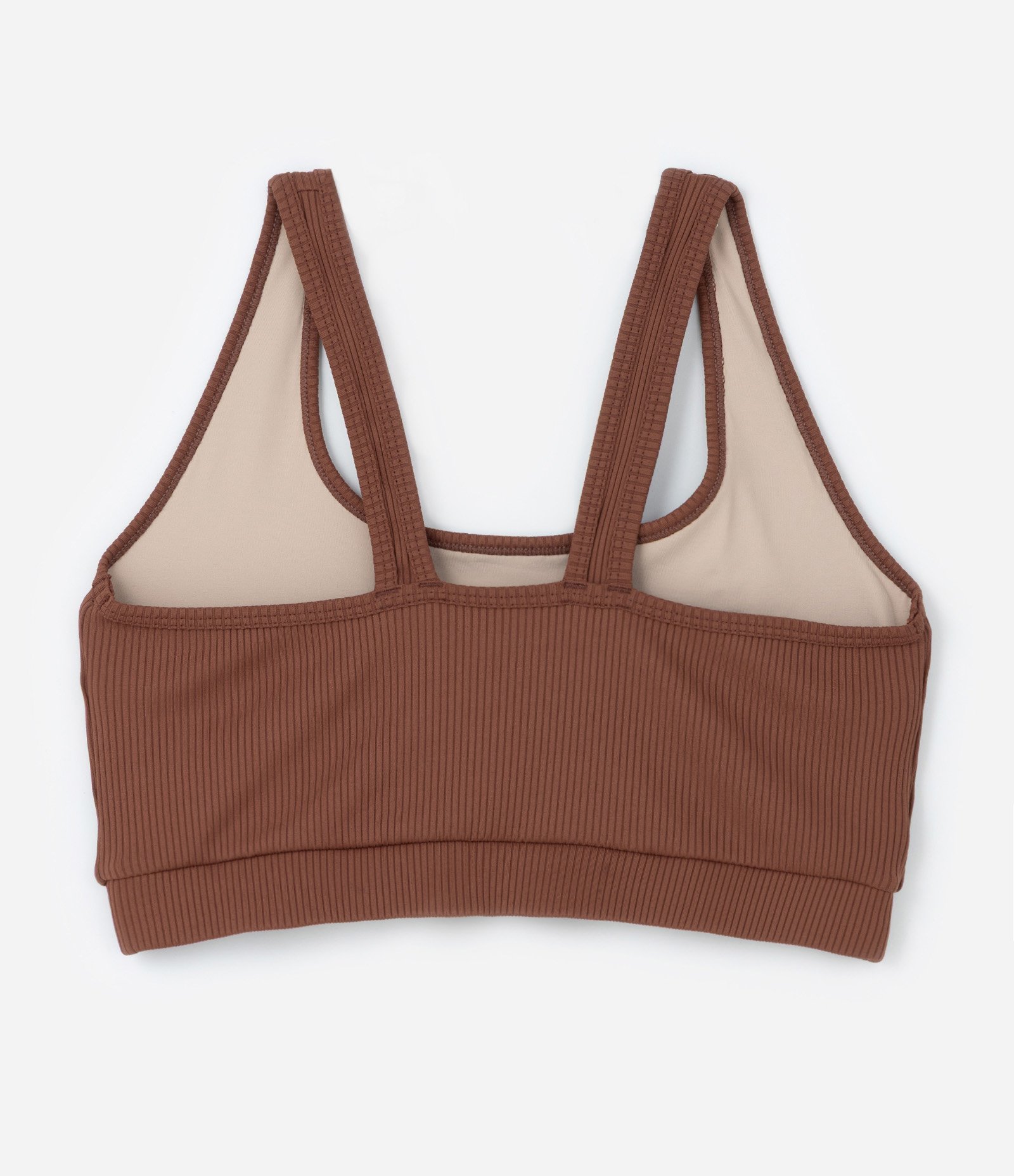 Top Esportivo Canelado em Ribana Curve & Plus Size Marrom 6