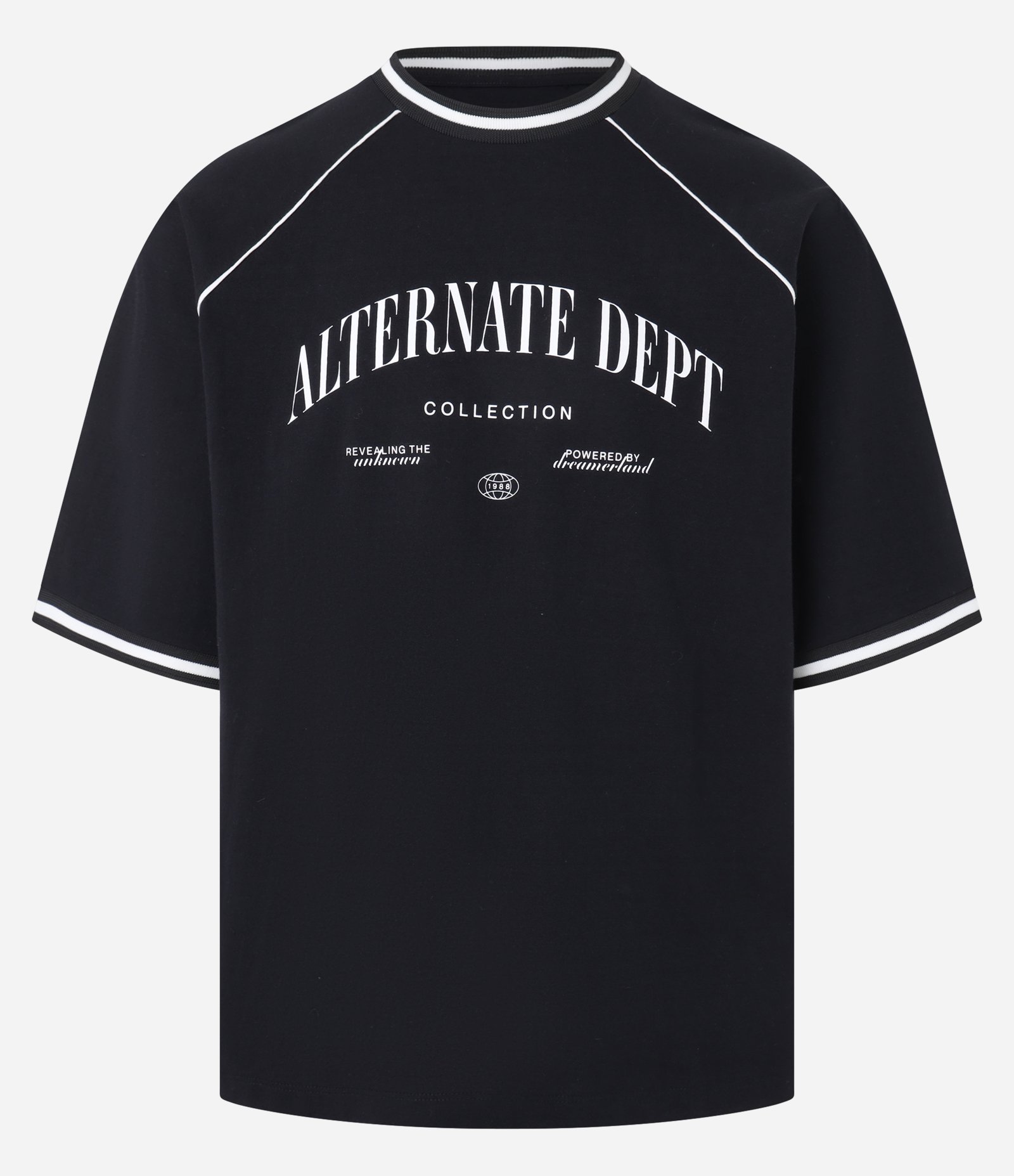 Camiseta Esportiva com Estampa em Relevo Collection 89 Preto 7