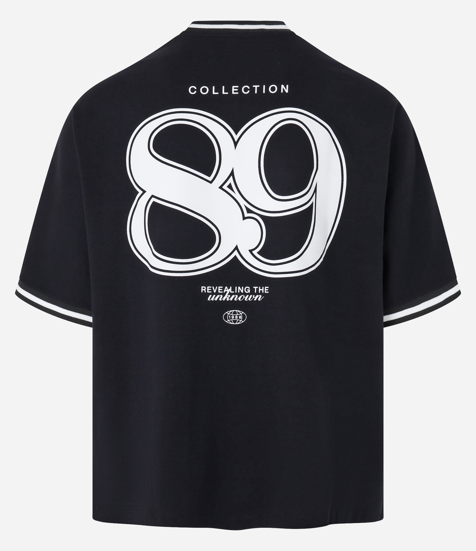 Camiseta Esportiva com Estampa em Relevo Collection 89 Preto 8