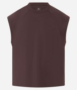 Regata Boxy em Malhão com Gola Raglan