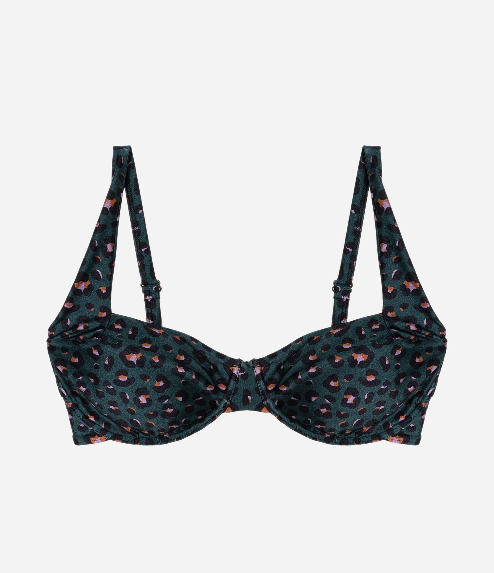 Biquíni Meia Taça em Microfibra com Estampa Animal Print Brilhosa Curve & Plus Size Azul 5