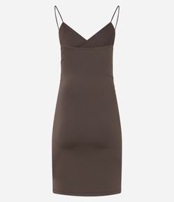 Vestido Curto em Jersey com Decote Transpassado