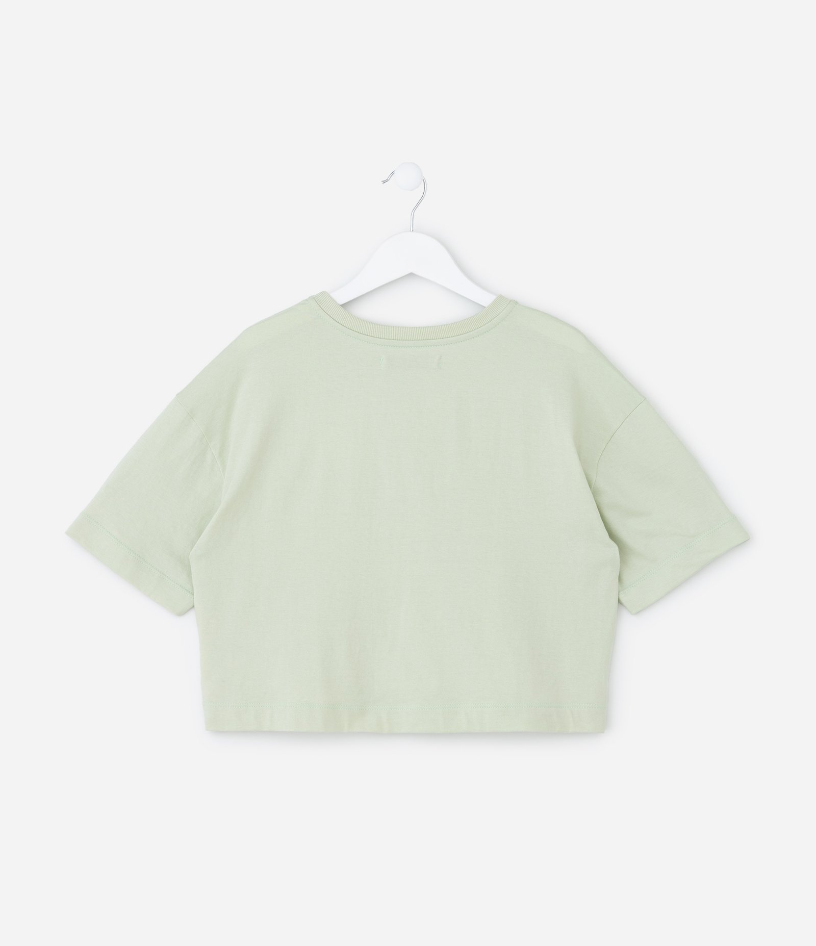 Camiseta Curta Infantil com Estampa Borboleta - Tam 5 a 14 Anos Verde 3