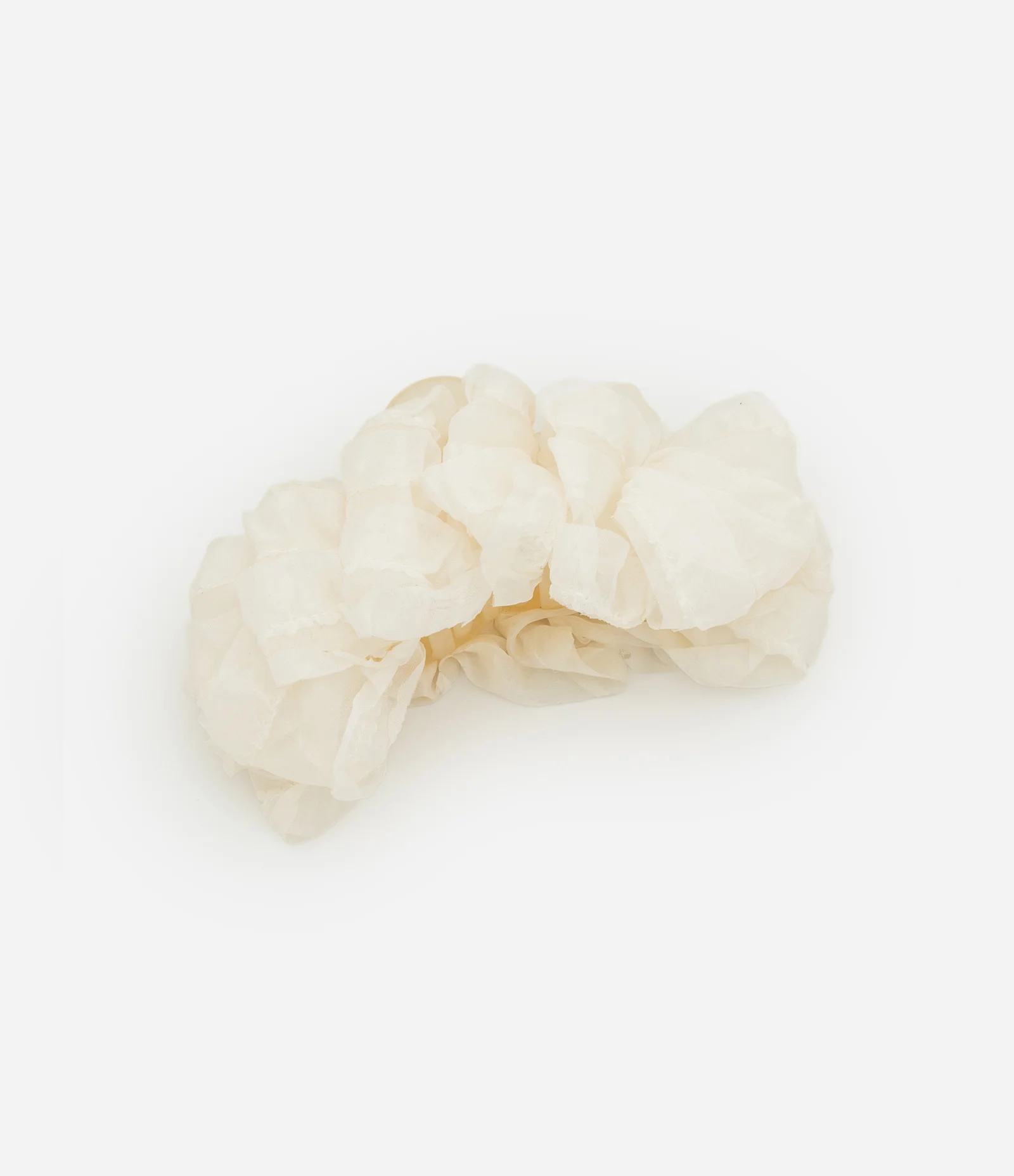 Piranhas de Cabelo com Tecido Fluído Off White 1