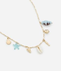 Colar Curto com Pingentes de Fundo do Mar