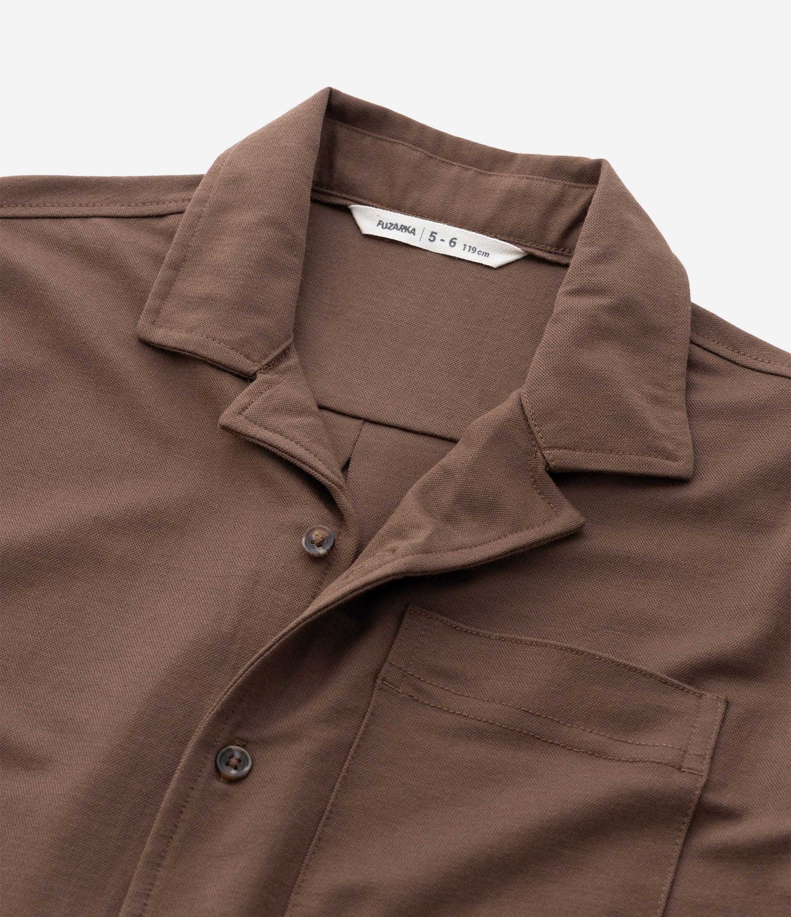 Camisa Infantil em Viscose com Textura - Tam 5 a 14 Anos Marrom 5