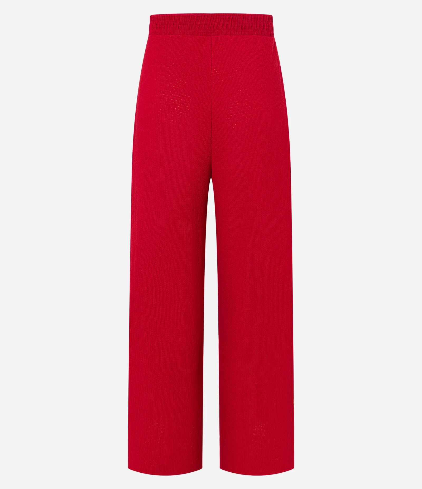 Calça Reta Texturizada com Cintura Alta Vermelho 6