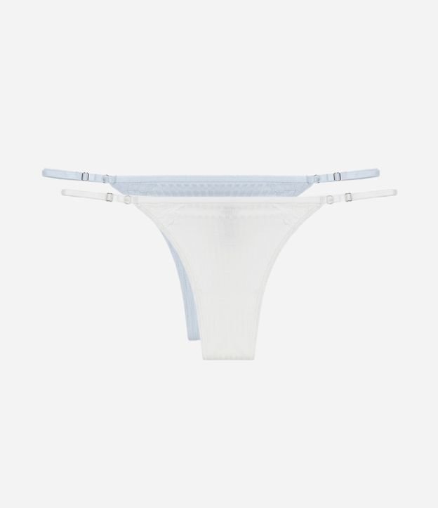 Kit 02 Calcinhas String Fio Duplo em Viscose