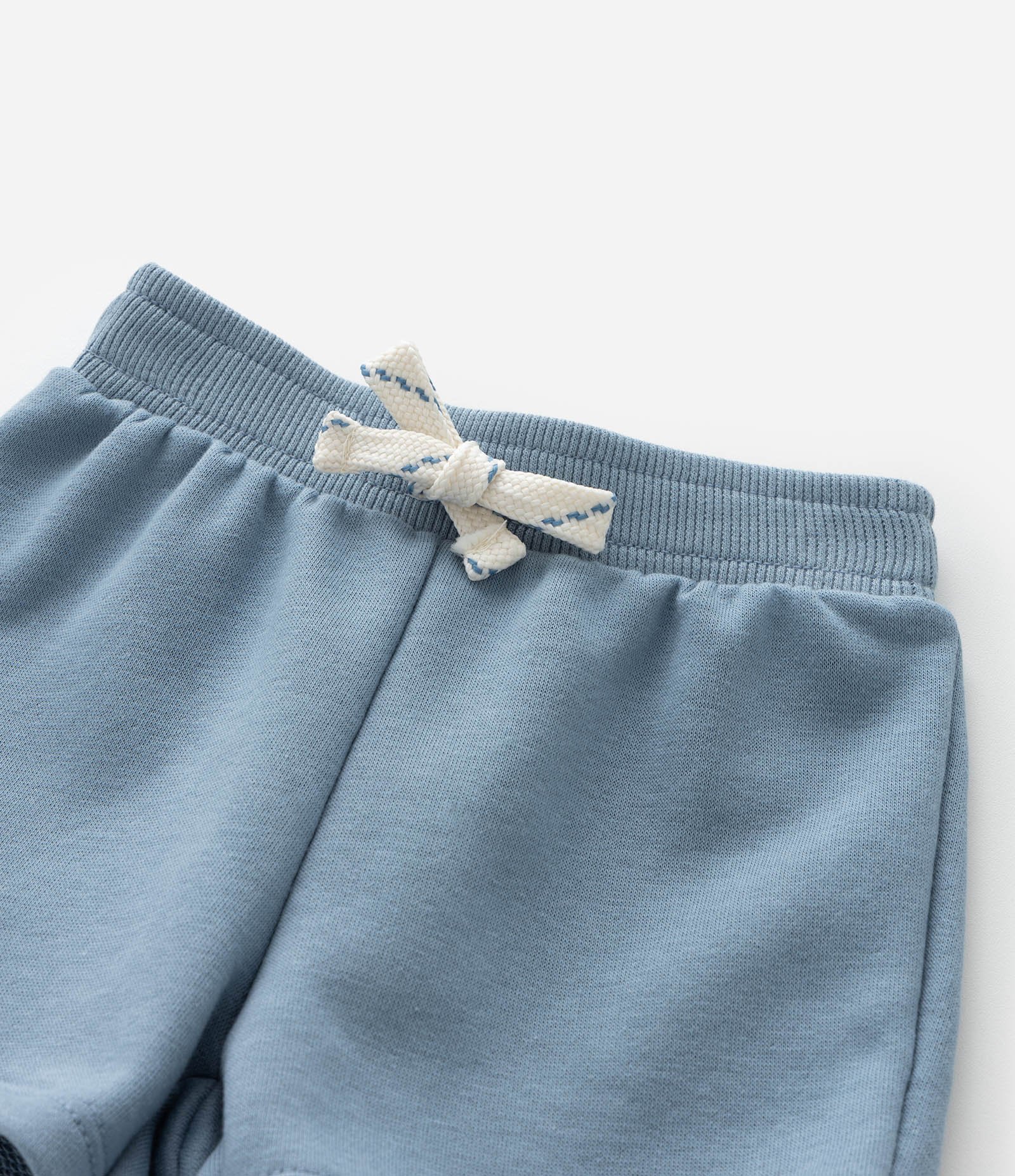 Conjunto Infantil com Bolsinho e Estampa Listrada - Tam 0 a 18 meses Azul 7