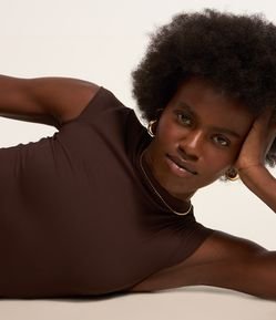 Vestido Long Midi Ajustado em Ribana com Manga Copinho