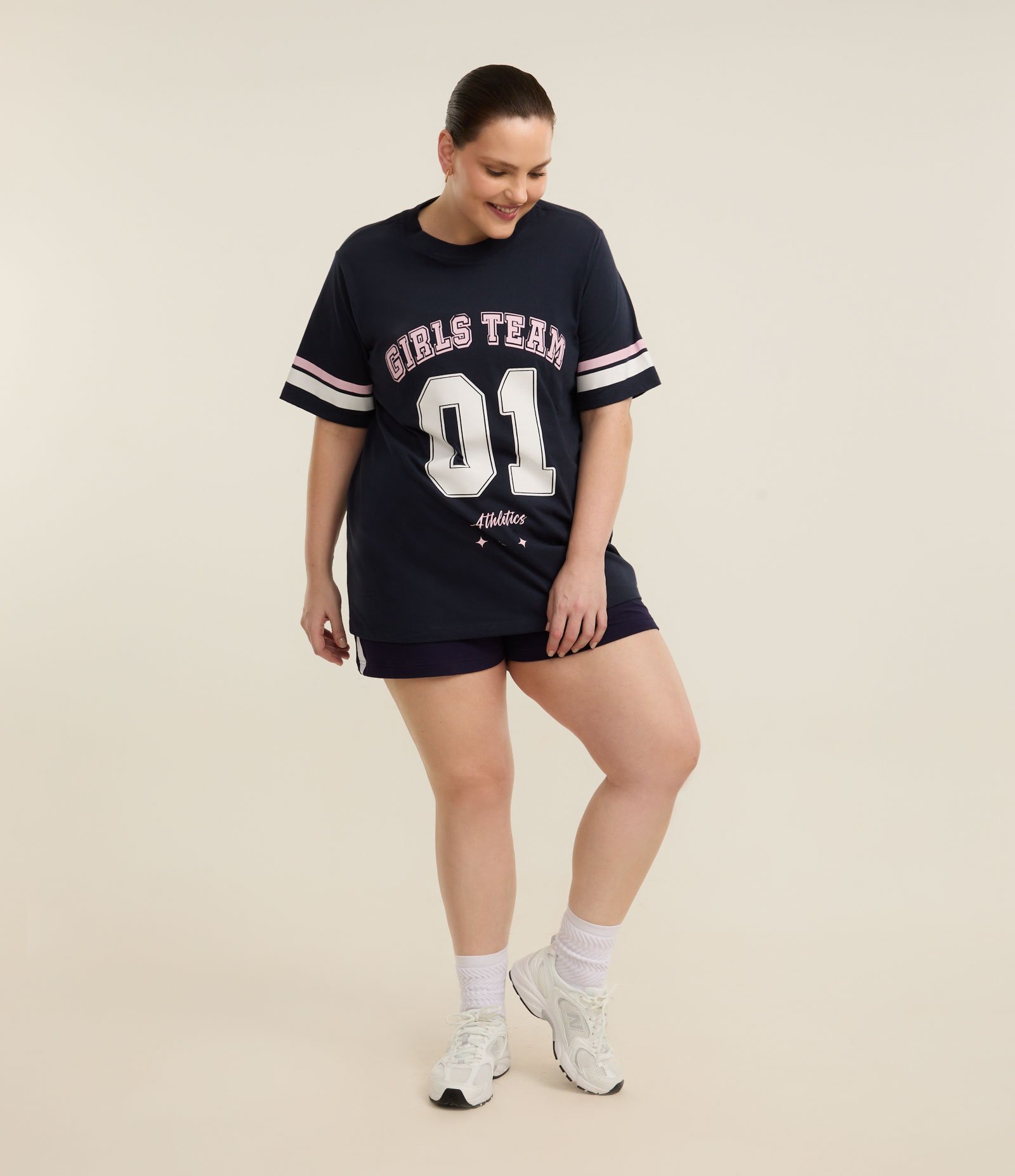 Bermuda Esportiva em Moletinho com Listra Lateral Curve & Plus Size Azul 1