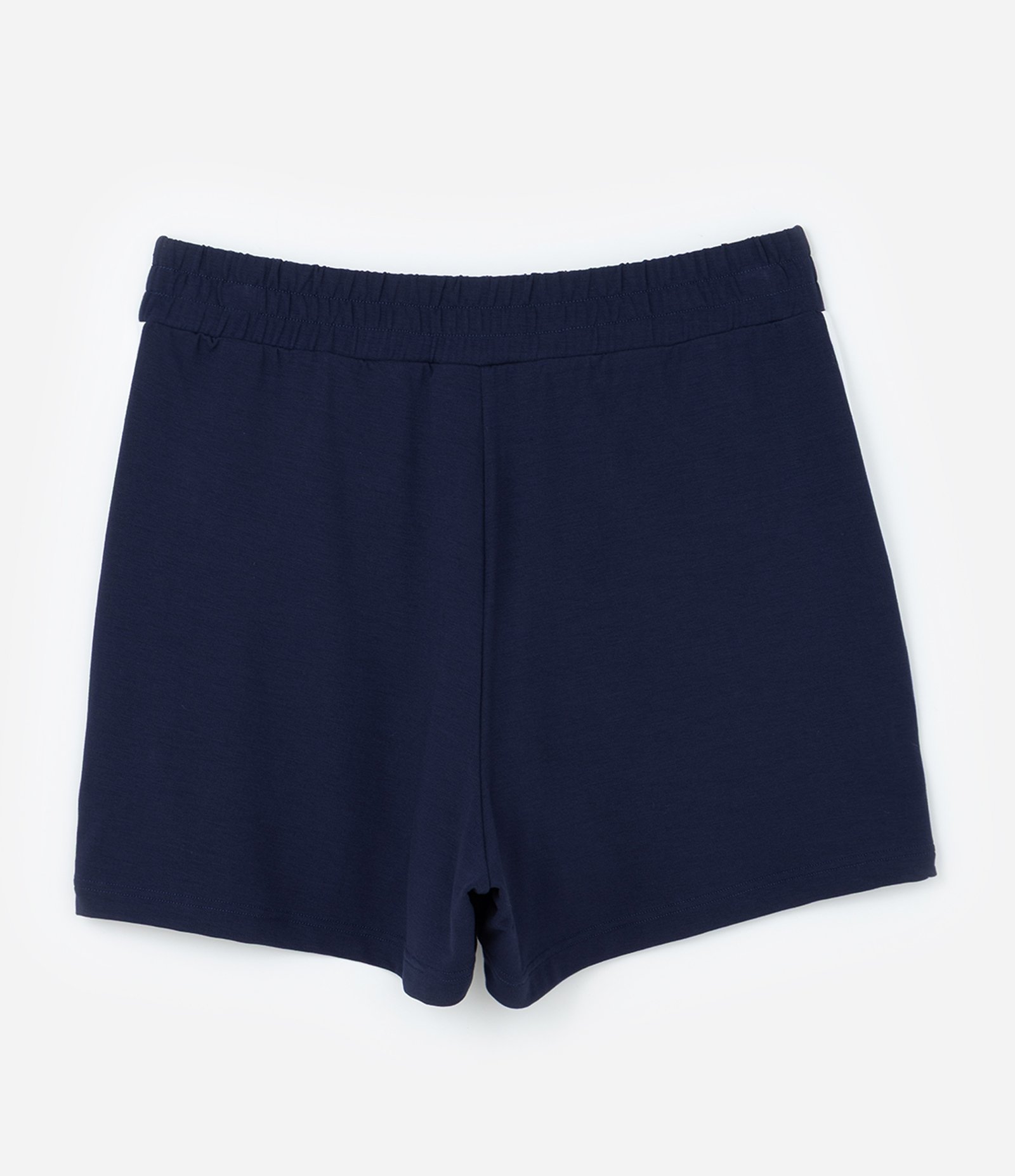 Bermuda Esportiva em Moletinho com Listra Lateral Curve & Plus Size Azul 6