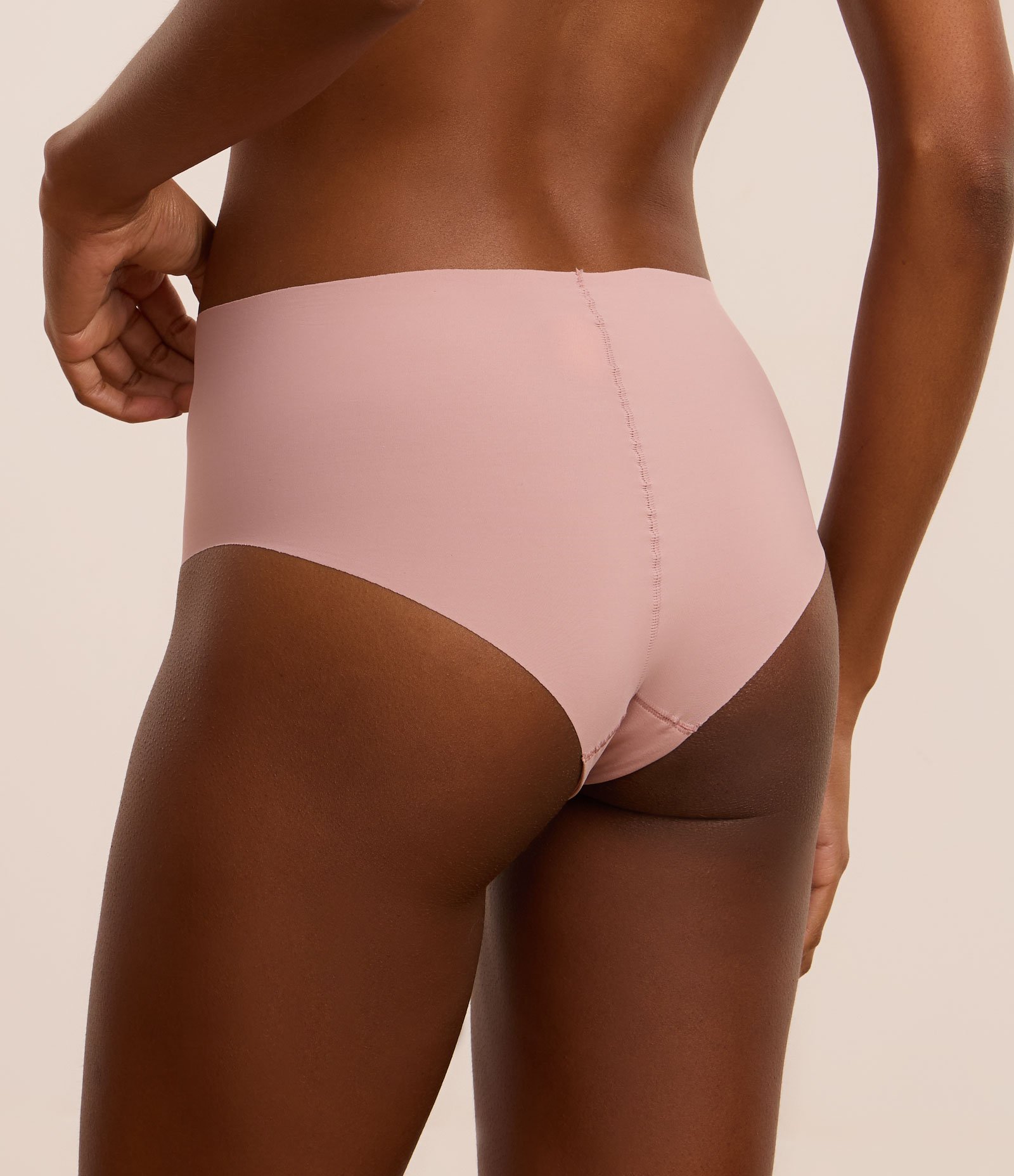 Kit 02 Calcinhas Altas em Microfibra Marrom/Rosa Neutro 6