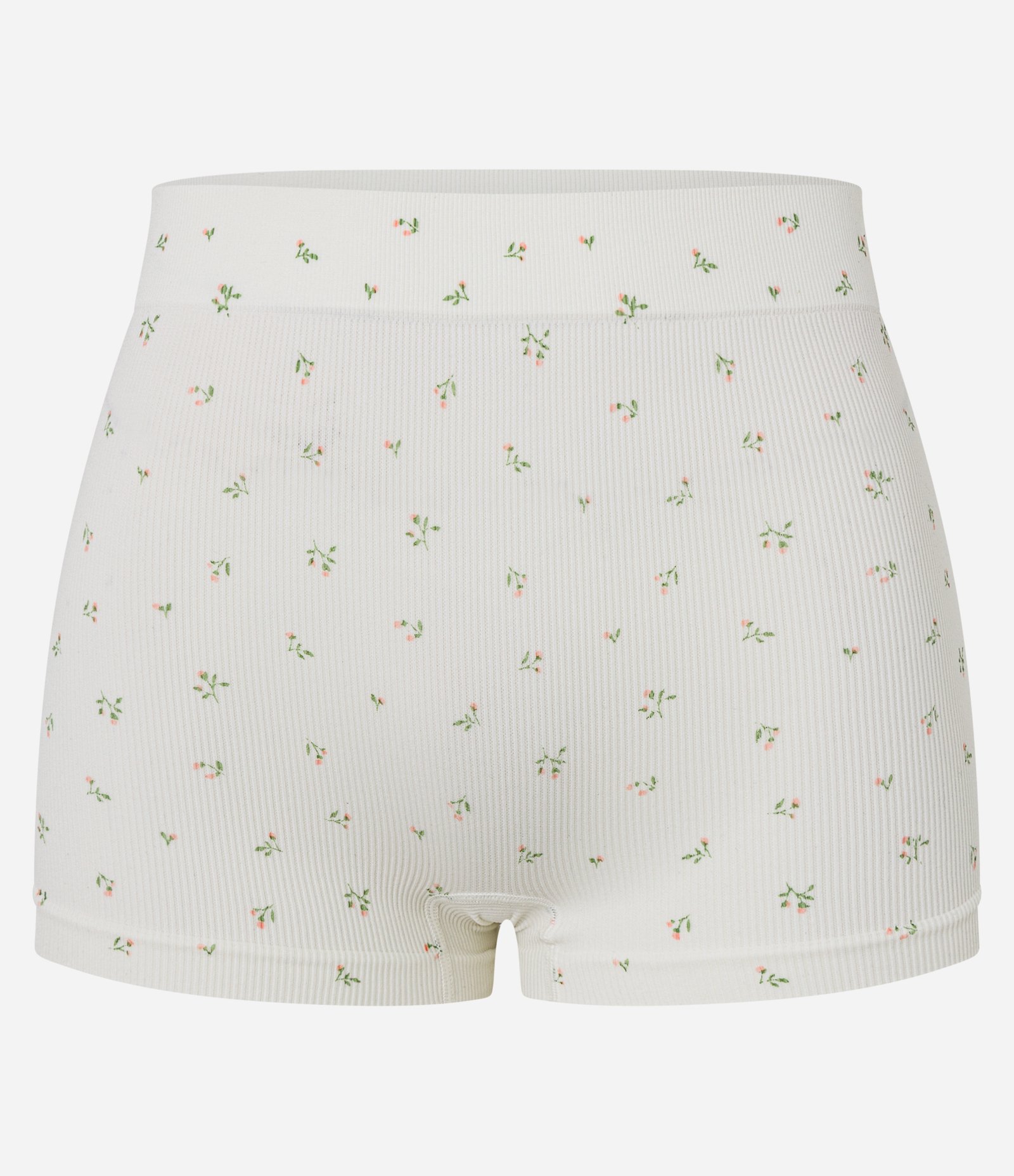 Calcinha Boyshort Seamless Texturizada com Estampa Floral Off White 5