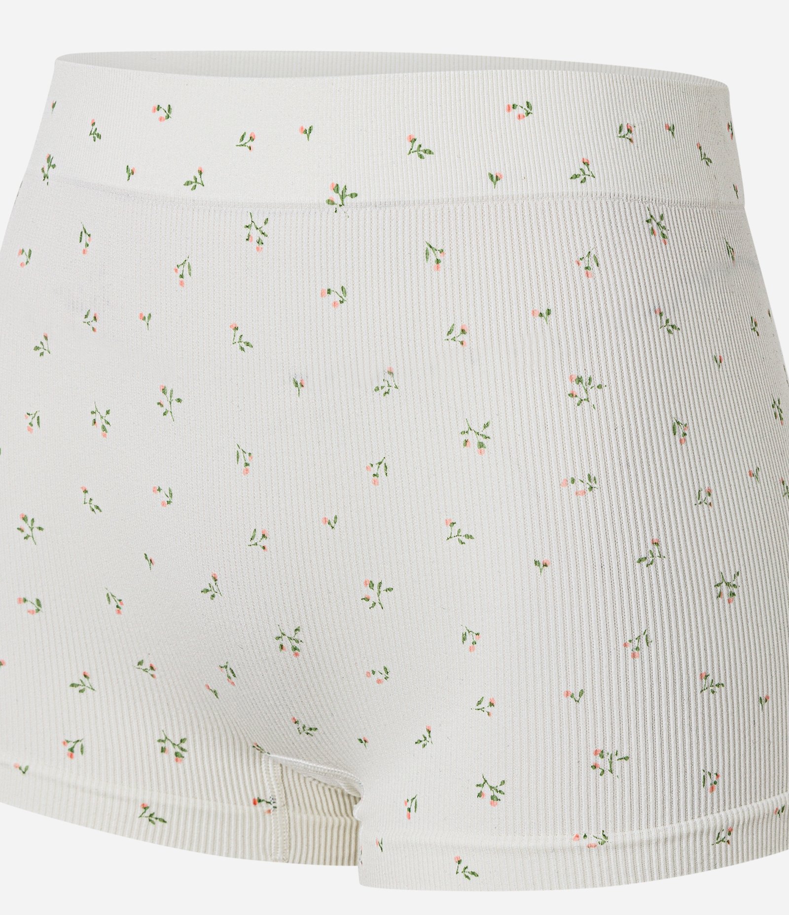 Calcinha Boyshort Seamless Texturizada com Estampa Floral Off White 6